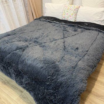 Меховое одеяло Тэдди  евро графит 200x230 см Cap-Kt-32 фото