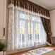Фіранка Лінсі 400х180 см біло-шоколадна з ламбрекеном LN-Linsey-9 фото 1