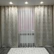 Качественные жаккардовые шторы с узором меланж 2шт 1.5м*2.7м бежево-мятные