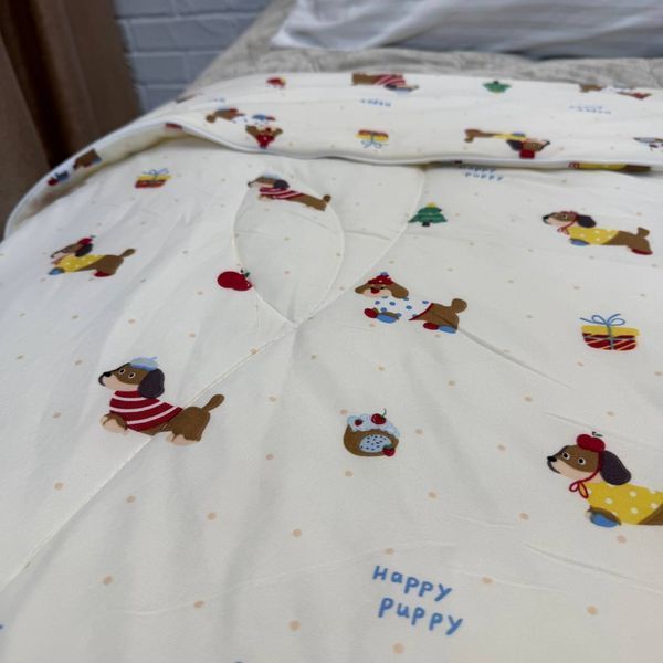 Детское одеяло Baby Dream молочное с собачками  150х200 см микрофибра холлофайбер Baby Dream-170-5-4 молочний фото