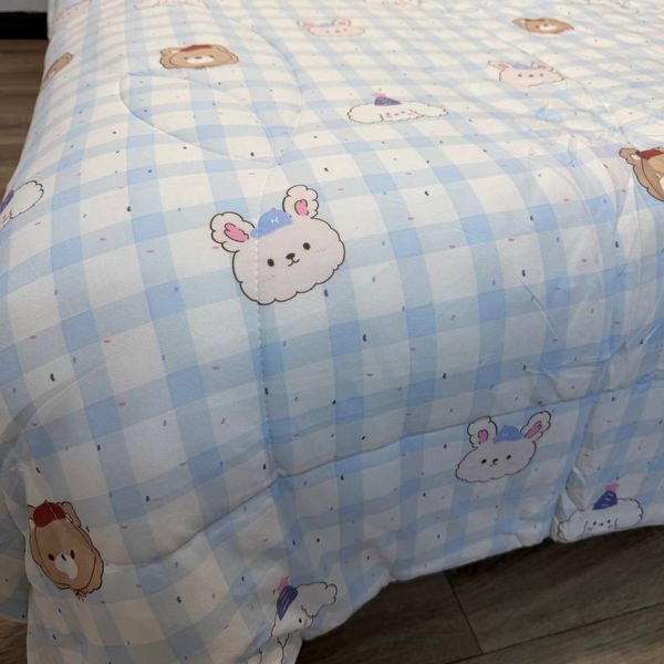 Детское одеяло Baby Dream голубое с животными 150х200 см микрофибра холлофайбер Baby Dream-170-5-5 блакитний фото