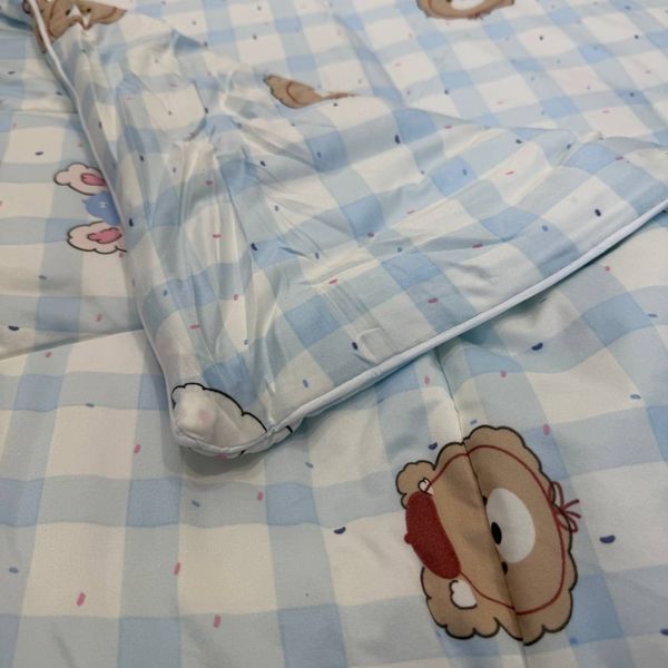 Детское одеяло Baby Dream голубое с животными 150х200 см микрофибра холлофайбер Baby Dream-170-5-5 блакитний фото