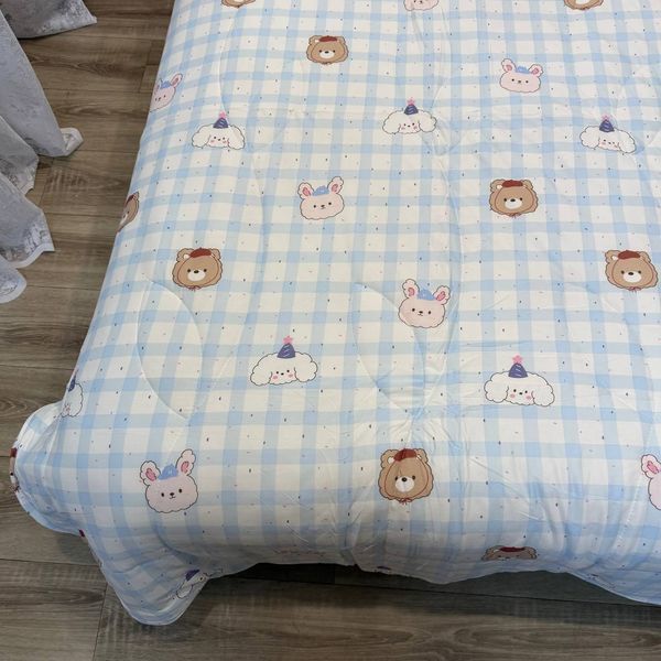 Детское одеяло Baby Dream голубое с животными 150х200 см микрофибра холлофайбер Baby Dream-170-5-5 блакитний фото