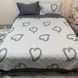 Набор покрывало 200x230 с наволочками 47x73 серое с сердечками Бегония коттон Rm-begonia-9 фото 1