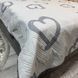 Набор покрывало 200x230 с наволочками 47x73 серое с сердечками Бегония коттон Rm-begonia-9 фото 5