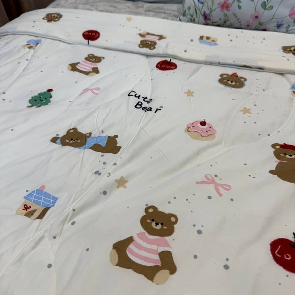 Детское одеяло Baby Dream молочное с медвежонком 150х200 см микрофибра холлофайбер Baby Dream-170-5-6 молочний фото