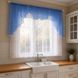 Короткая занавеска Сиена голубая фатин шифон 300х170 см на тесьме Siena-5 фото 1