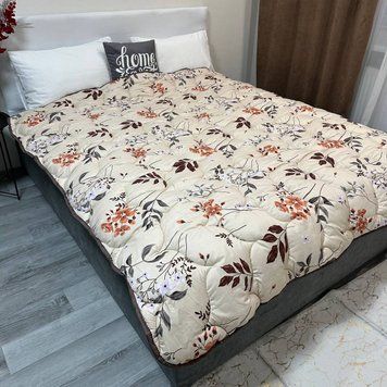 Півтораспальна тепла стібана ковдра 150х210 см холофайбер 350 г/м&sup2; мікрофібра LM-0235 -1.5 фото