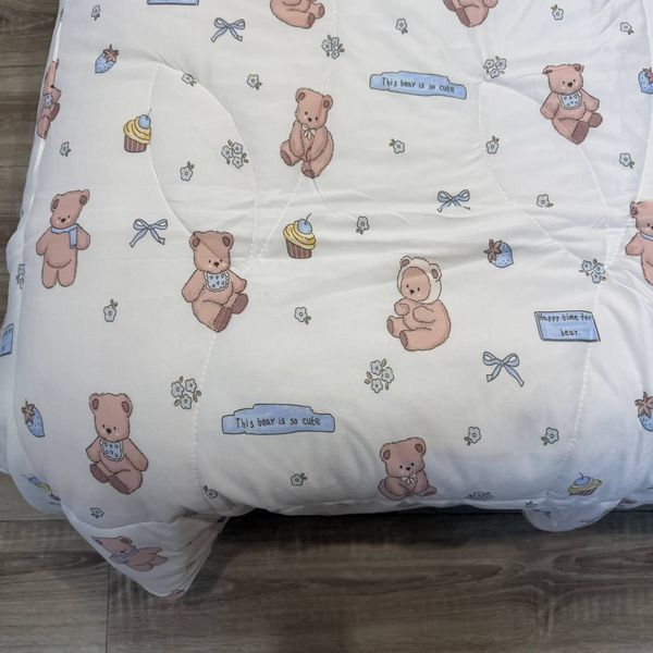 Детское одеяло Baby Dream молочное с медвежонком 150х200 см микрофибра холлофайбер Baby Dream-170-5-8 молочний фото