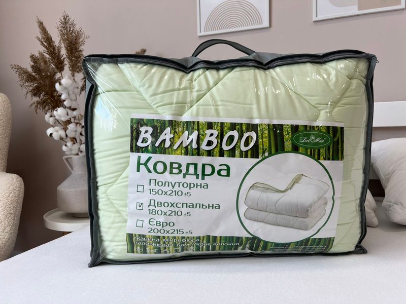 Ковдра бамбукова 195х210 стібана 350г LM-ВВ10 -EU фото