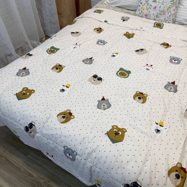 Детское одеяло Baby Dream молочное с медвежонком 150х200 см микрофибра холлофайбер Baby Dream-170-5-9 молочний фото