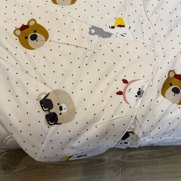 Детское одеяло Baby Dream молочное с медвежонком 150х200 см микрофибра холлофайбер Baby Dream-170-5-9 молочний фото