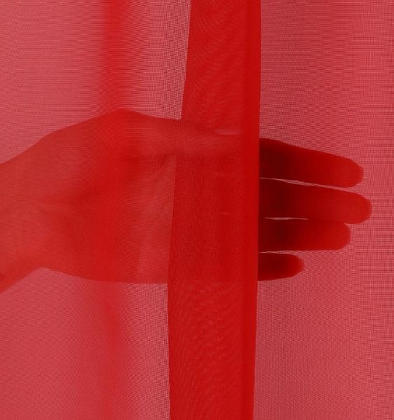 Сучасна фіранка з шифону червоного кольору для кухні, спальні або дитячої Megan -10 фото