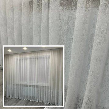 Тюль жакард з мармуровим візерунком 5х2.7м TMn-5 фото
