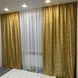Жакардові штори золотистого кольору з візерунком листя 2шт розмір 1.5м*2.7м  для вітальні, спальні або кухні Sevilia - 9 фото 1