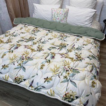 Двуспальное теплое стеганое одеяло 180х210 см холлофайбер 350 г/м&sup2; микрофибра LM-0255-2.0 фото