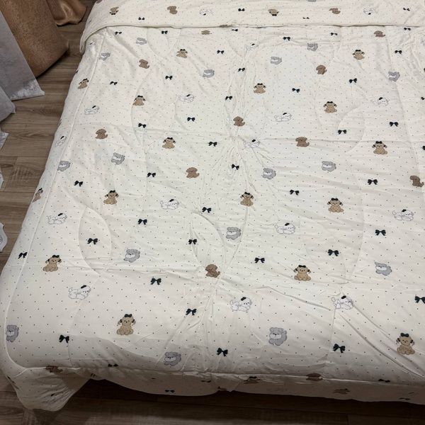 Дитяча ковдра Baby Dream бежевий з тваринками 150х200 см мікрофібра холлофайбер Baby Dream-170-5-13 бежевий фото