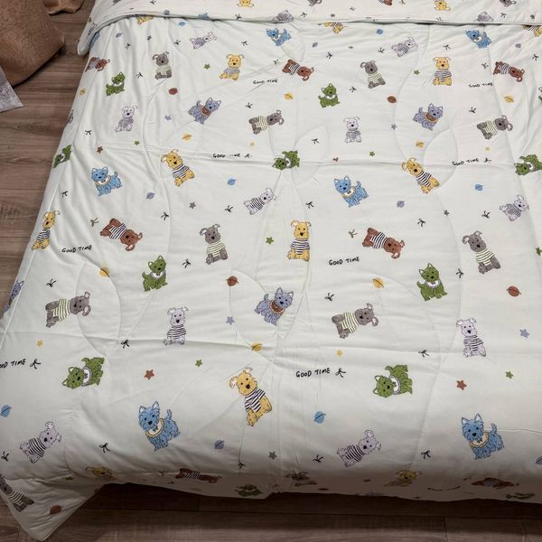 Дитяча ковдра Baby Dream бірюзова з собачками  150х200 см мікрофібра холлофайбер Baby Dream-170-5-14 бірюзовий фото