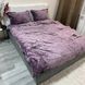 Теплое велюровое постельное белье Евро Caresse фиолетовое RM-2322-EU фото 1