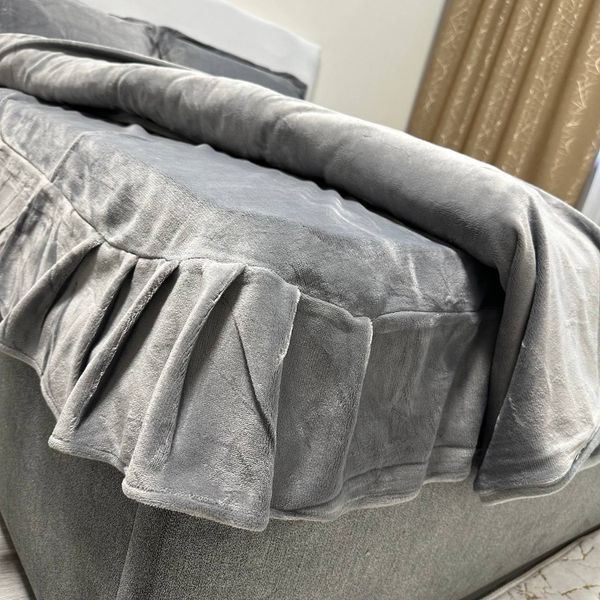 Теплое постельное белье двухспальное Моника серое 180*200 Rm - Monica - 26- 2.0 фото