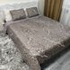 Покрывало Анабель 220х240 серое с веточками  двустороннее стеганое + 2 подушки Cap-Anabel-48 фото 1