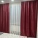 Штори з тюллю софт-блекаут (150х270 см, 2 шт. бордовий колір штор і тюль 400х270см білого кольору готові на тасьмі) ART: SHT 250 - 7 фото 4