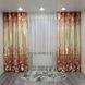 Атласные шторы Камала коричневые с цветами 150x270 см 2 шт на тесьме Kamala-3 фото 1