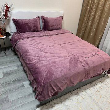 Тепла постільна білизна півтораспальна Моніка фіолетова 150*200 Rm - Monica - 24- 1.5 фото