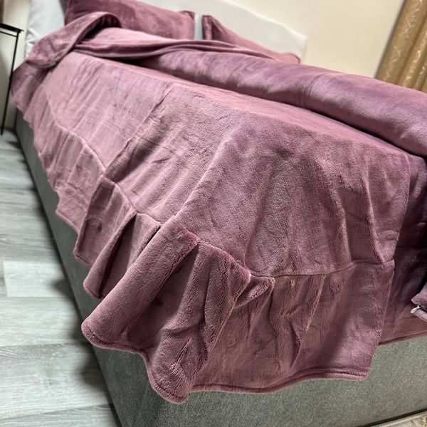 Теплое постельное белье полуторное Моника фиолетовая 150*200 Rm - Monica - 24- 1.5 фото