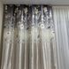 Атласные шторы Камала серые с цветами 150x270 см 2 шт на тесьме Kamala-5 фото 2