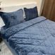 Теплое постельное белье полуторное Моника синее 150*200 Rm - Monica - 29- 1.5 фото 3