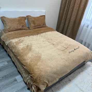 Тепла постільна білизна півтораспальна Моніка золото 150*200 Rm - Monica - 25- 1.5 фото