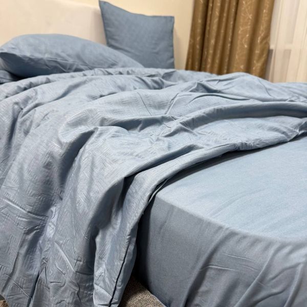 Постельное белье поплин двуспальное синее 200х220 Rm- paplin-4-EU фото