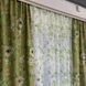 Набір штор з тюллю Евеліна оливковий з бежевим принтом (2 штори по 1.5м + тюль 4м) висота 2.6м Evelina-15 фото 5
