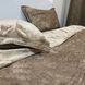 Теплое велюровое евро постельное белье Caresse кофейного цвета RM-2325-EU фото 2