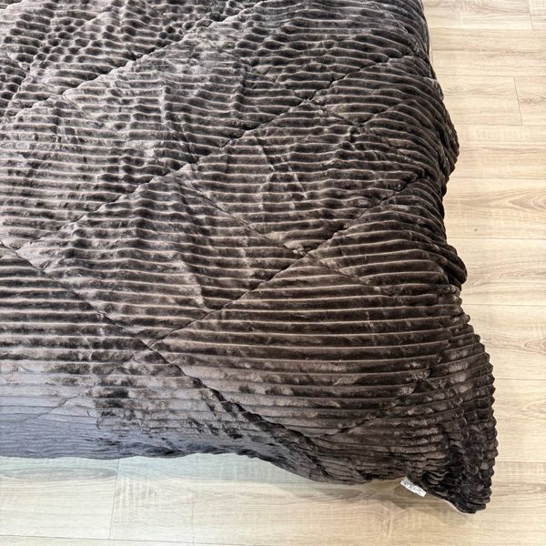 Одеяло 200х230 теплое микрофибра/овчинка 350 г/м&sup2; (Шоколад) Cap-023-1 фото