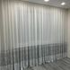 Жакардова тюль 5х2.7м білого кольору з сірим візерунком по низу TJn-5 silver фото 2