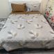 Набір покривало 200x230 з наволочками 47x73 сірий+коричневий з листочками  Бегонія котон Rm-begonia-4 фото 6