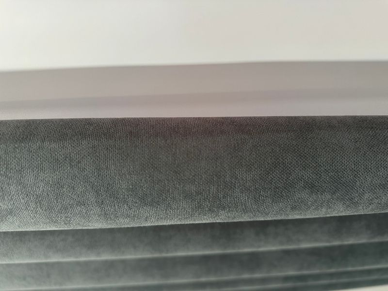 Готовые пошитые шторы из ткани микровелюр Diamond 150*270см - 2 шт графит Petek-342 фото