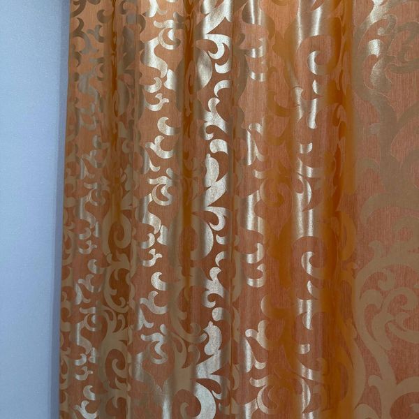 Персиковые шторы Даниэль жаккард 150x270 см 2 шт Daniel-5 фото