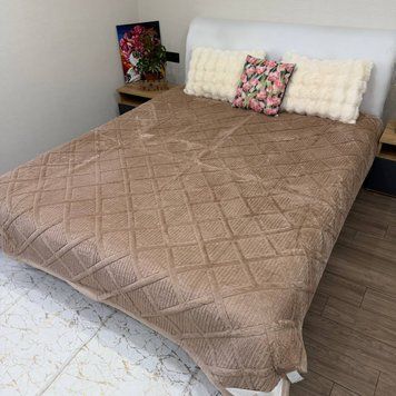Покривало хутряне Комфорія кавове євро 200х230 Rm-Komforia-6 фото