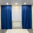 Жаккардовые шторы с песочным узором синего цвета 1.5х2.7м