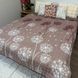 Покрывало стеганое двустороннее Аура сатин кофейное одуванчики 180x200 холлофайбер LM-Aura-3-2.0 фото 1