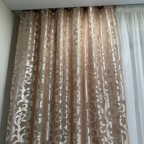 Пудрові штори Даніель жакард 150x270 см 2 шт Daniel-10 фото