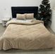 Ковдра 200х230 тепла плюш/овчинка 350 г/м&sup2; (Бежевий) Cap-023-2 фото 3