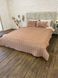 Стьогане велюрове покривало Роуз 220х240 з подушками 60х40 карамель Cap-Rose-4 фото 3