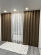 Готовые пошитые шторы из ткани микровелюр Diamond 150*270см - 2 шт цвета капучино Petek-193 фото