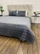 Покрывало стеганое велюровое Роуз 220х240 с подушками 60х40 графит Cap-Rose-8 фото 1