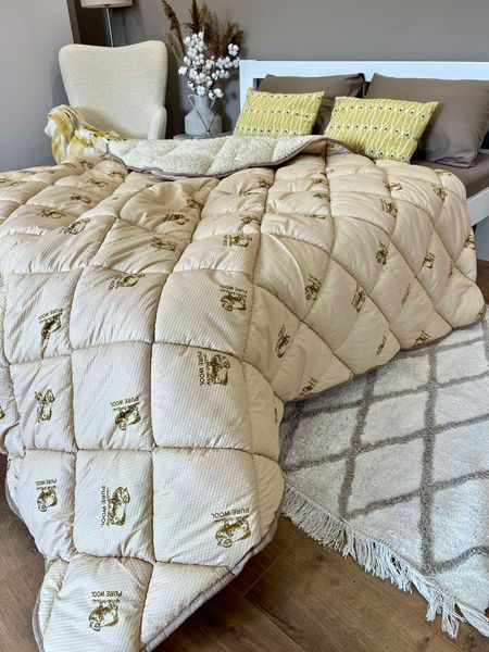 Тепла двостороння ковдра Pure Wool 195x215 см євро розмір LM-PureWool-EU фото