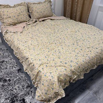 Евро комплект постельного белья с одеялом Пенелопа кофе 200х220 Rm-Penelopa-11-EU фото